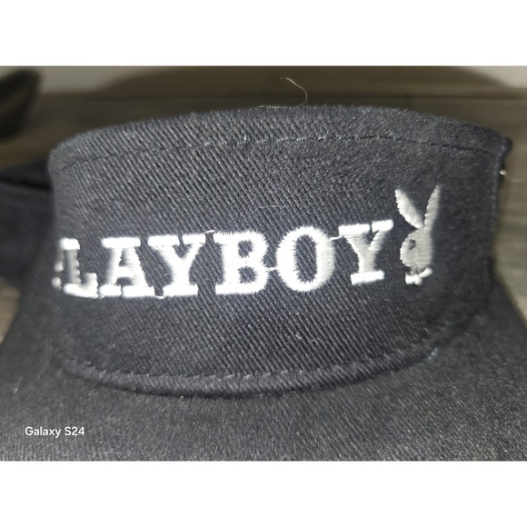 PLAYBOY Accessories - Vintage Playboy Bling Logo Visor Made in Korea  Black Adjustable